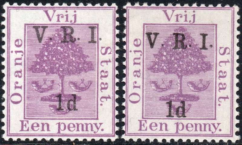 OFS 1900 SG113m 1d on 1d PURPLE WITH SPACE BETWEEN ``1`` & ``d`` - SCARCE