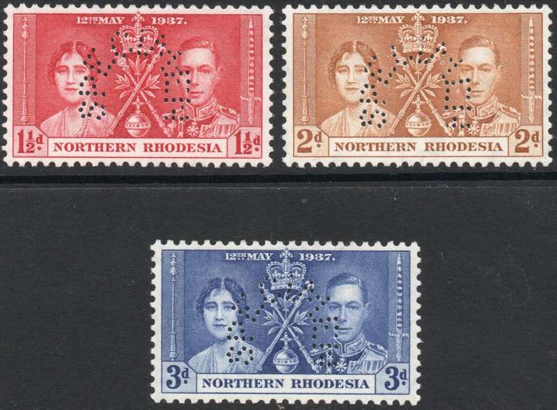 Northern Rhodesia 1937 Coronation ``SPECIMEN`` set of  - *UM* CV £170(2017)