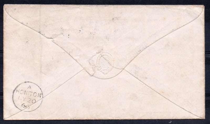 NATAL 1866 COVER NATAL TO HONITON ENGLAND TIED WITH 4 X 3d BLUE(SACC9) - RARE