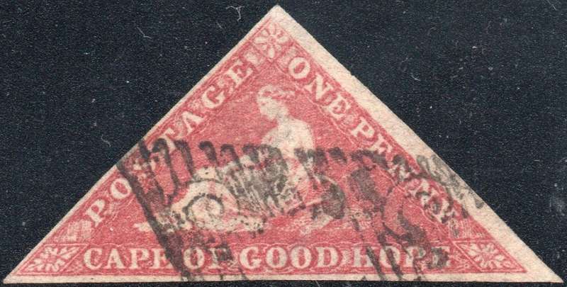 Cape of Good Hope - SACC5b - 1d DEEP ROSE - VFU CV R15000