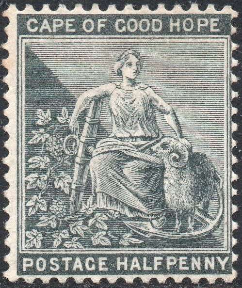 CAPE OF GOOD HOPE 1882 SACC35 ½d BLACK WM CA - MM - CV R800
