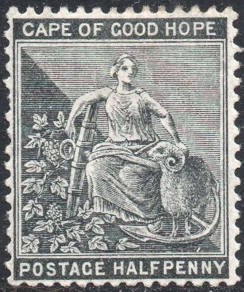 CAPE OF GOOD HOPE 1882 SACC35 ½d BLACK W/M CA - MM - CV R800