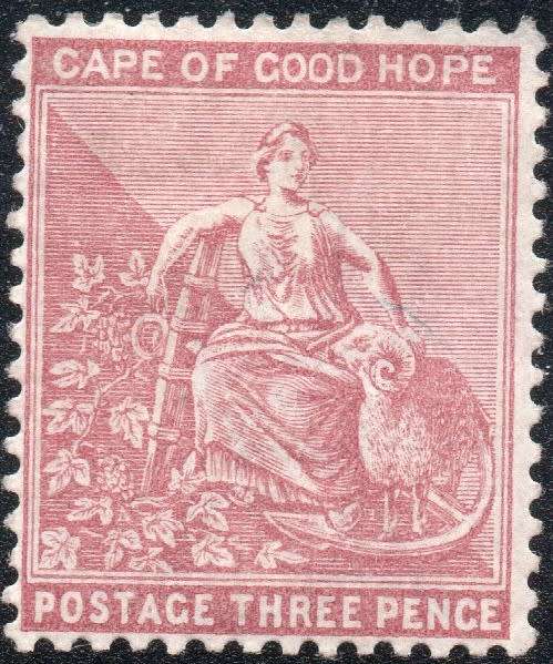 CAPE OF GOOD HOPE 1882 SACC38 3d PALE CLARET WM CA - MM - CV R250
