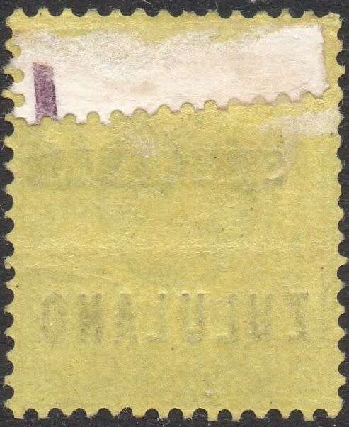 ZULULAND 1888 SACC5s 3d PURPLE ON YELLOW PAPER ``SPECIMEN``MM  CV R1500