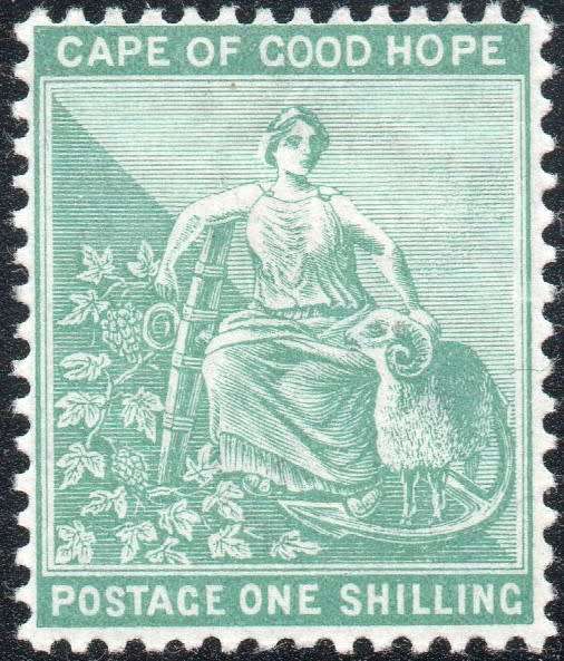 CAPE OF GOOD HOPE 1889 SACC61 1/- BLUISH GREEN MM CV R2500
