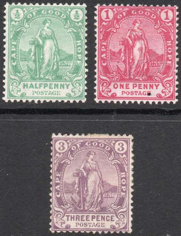 Cape of Good Hope : 1893-1902 SACC53-5 SET OF THREE -  MM CV R450