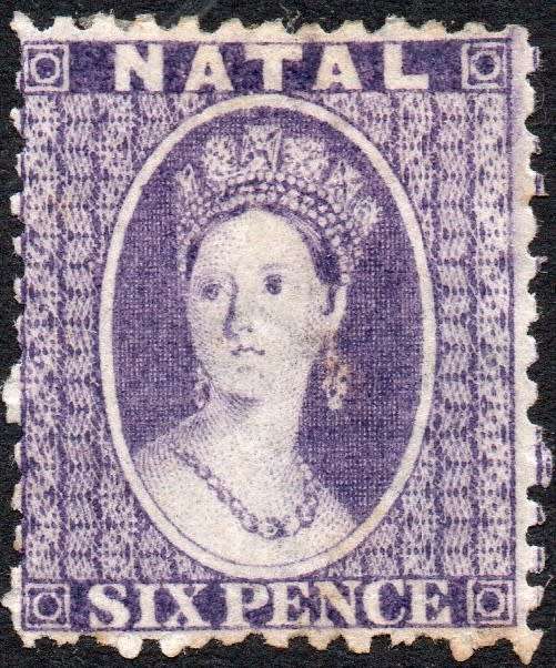 NATAL 1863-5 SACC20 6d DEEP VIOLET - MM - CV R2000