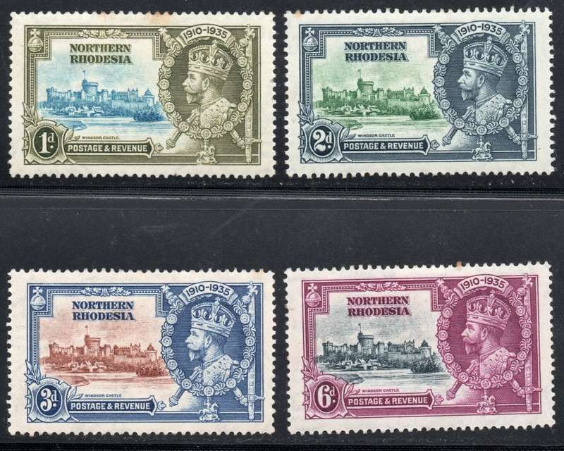 Northern Rhodesia 1935 Silver Jubilee - SET OF FOUR - MM CV £19(2017)