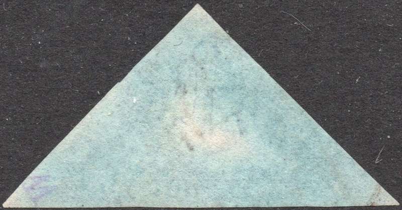 CAPE OF GOOD HOPE 1853 SACC2 - 4d DEEP BLUE ON DEEPLY BLUED PAPER - VFU- CV R5500