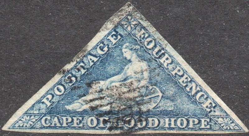 CAPE OF GOOD HOPE 1864 SACC15c 4d STEEL BLUE - VFU - CV R9000