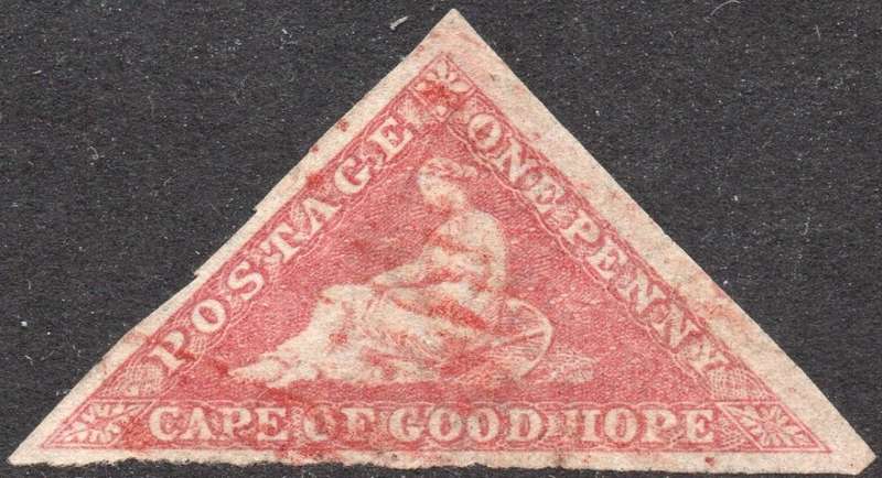 Cape of Good Hope SACC5a 1d PALE ROSE(RARE RED CDS) - VFU - CV R10000
