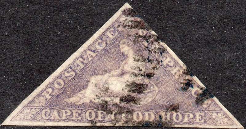 Cape of Good Hope 1858 SACC7b 6d DEEP ROSE LILAC - VFU - CV R15000