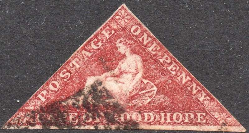 Cape of Good Hope 1864 SACC14 - 1d DEEP CARMINE RED  - GU - CV R12000