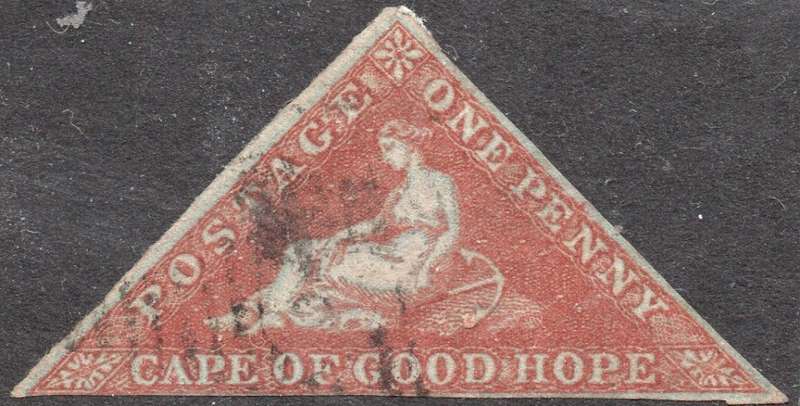 Cape of Good Hope 1853 SACC3 1d BRICK-RED  FINE USED CV R11000