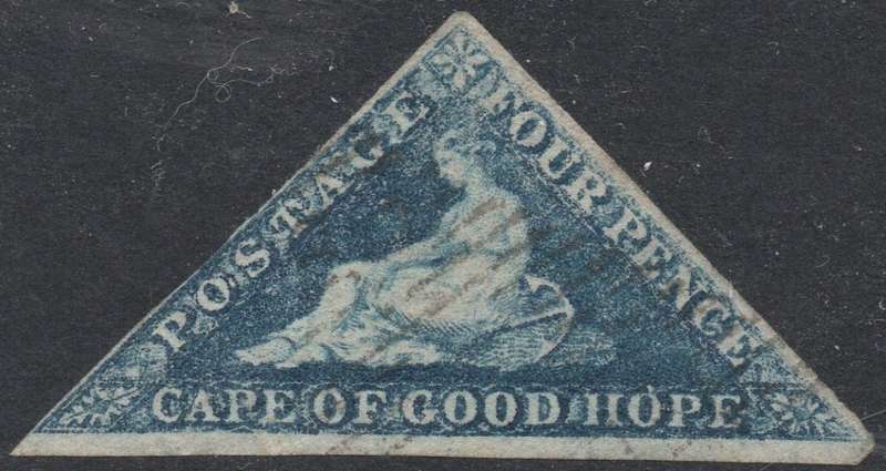 Cape of Good Hope - 1864 SACC15 : 4d DEEP BLUE - FINE USED - CV R3000