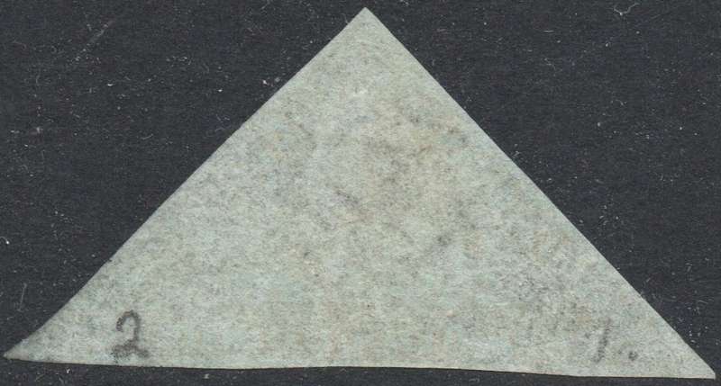 CAPE OF GOOD HOPE 1853 SACC4 - 4d DEEP BLUE ON SLIGHTLY BLUED PAPER - VFU - CV R3500