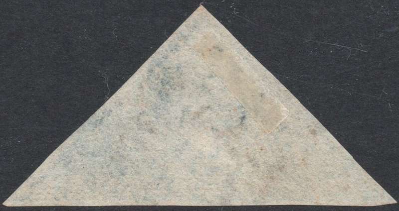 CAPE OF GOOD HOPE 1853 SACC4a - 4d BLUE ON SLIGHTLY BLUED PAPER - VFU - CV R3500