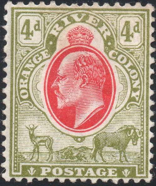 ORC 1903 SG144 4d SCARLET and SAGE GREEN WM CROWN CA MM £38(2017)