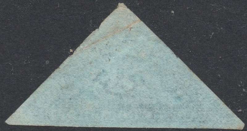 CAPE OF GOOD HOPE 1853 SACC2 - 4d BLUE ON DEEPLY BLUED PAPER - VFU - CV R5500+