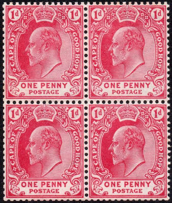 Cape of Good Hope 1902 SACC66 1d CARMINE BO4 - UM CV R360