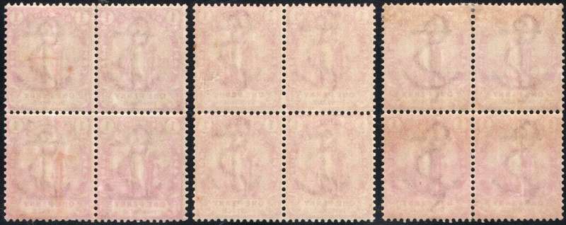 Cape of Good Hope : 1893-1902 SACC54 / SACC54a / SACC54b - ALL IN BLOCKS OF FOUR UM/MM CV R1910