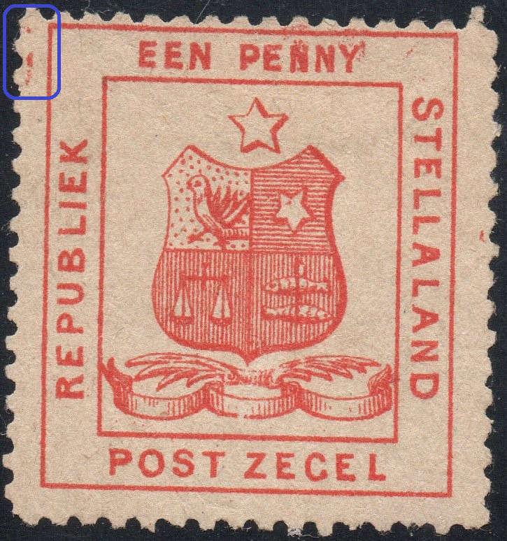 Stellaland 1884 SG1 1d RED UNUSED CV R6000 - SCARCE