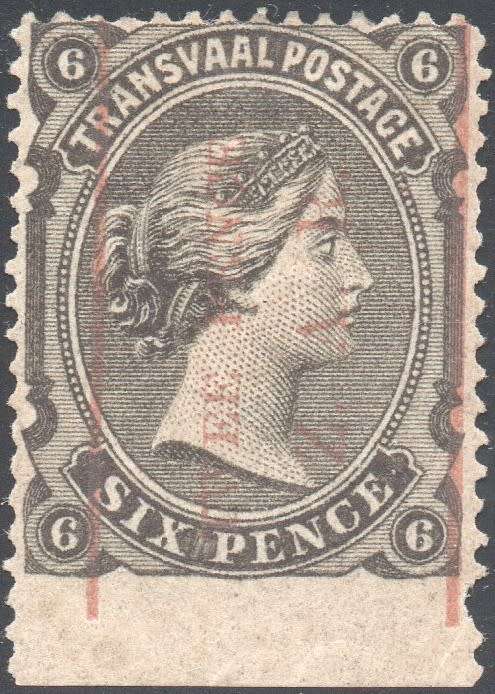 TRANSVAAL 1885 SACC196 2d on 6d - MM - CV R450
