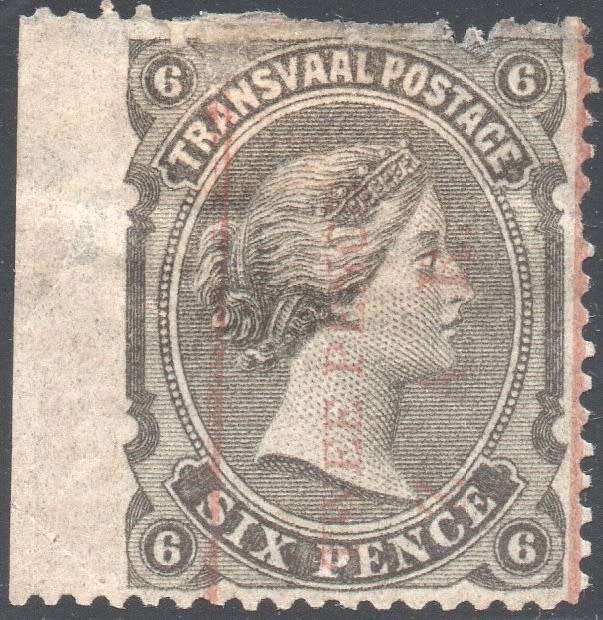 TRANSVAAL 1885 SACC196 2d on 6d - UNUSED - FAULTS - CV R450