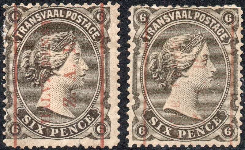 TRANSVAAL 1885 SACC195-6 ½d & 2d /6d - MM - CV R2450