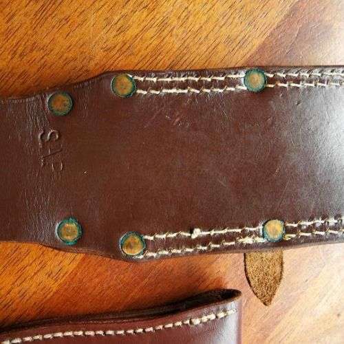 Vintage full leather S.A.P accessories set.
