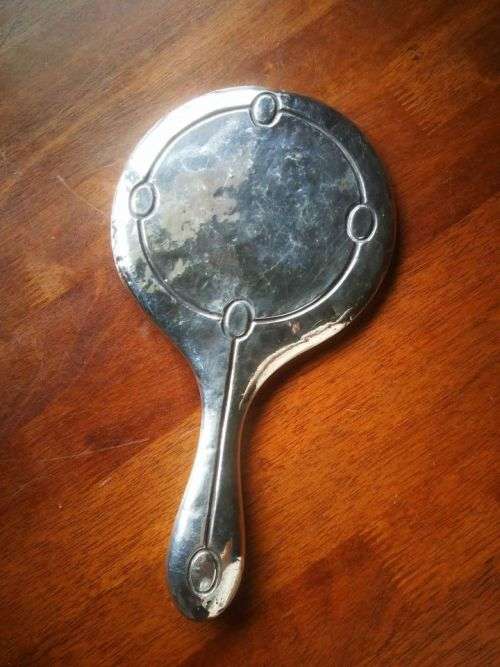 Hallmarked 925 Silver Hand Mirror. 450g