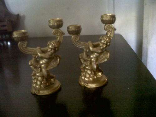 Beautiful pair of angel candleholders
