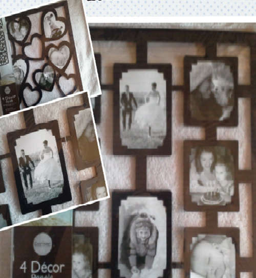 Frame Decor 4 Panels *** Squares frames - Black