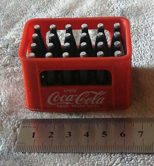 Collectable Mini Coca-Cola Crate Bottle Opener with Removable Bottles