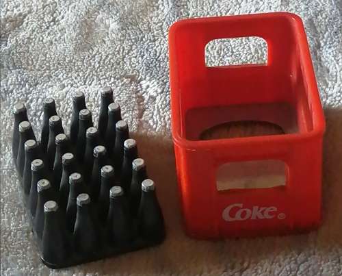 Collectable Mini Coca-Cola Crate Bottle Opener with Removable Bottles