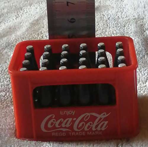 Collectable Mini Coca-Cola Crate Bottle Opener with Removable Bottles
