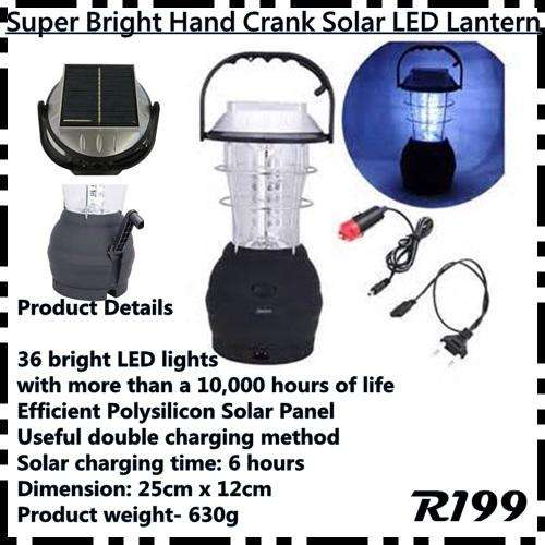 SOLAR AND DYNAMO CAMPING LIGHT