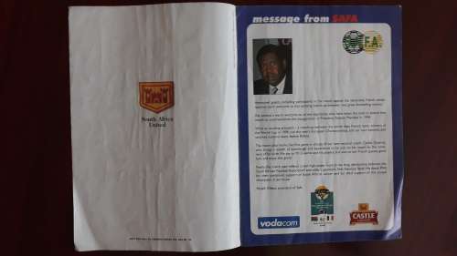 Mandela Challenge Match Programme: South Africa vs France (Soccer) 2000