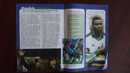 Mandela Challenge Match Programme: South Africa vs France (Soccer) 2000