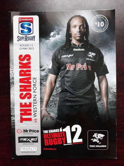 3 Sharks Super Rugby Match Programmes