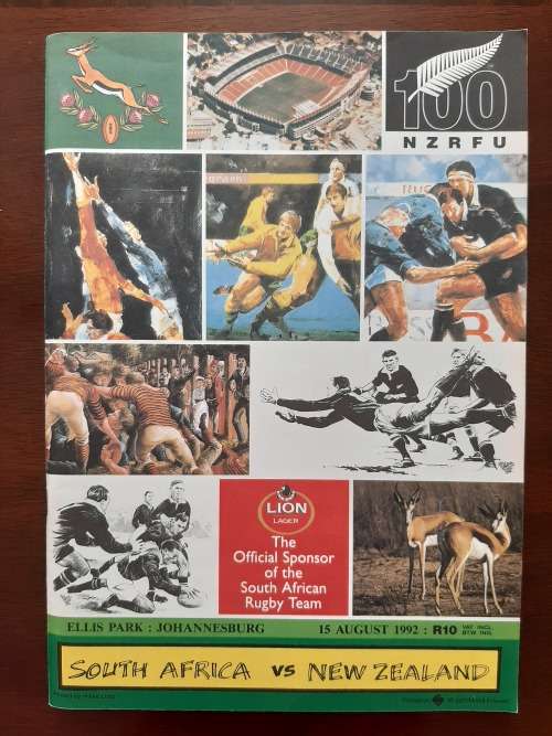 Match Programme: South Africa vs New Zealand (1992)