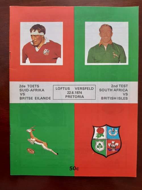 Match Programme: 2nd Test - South Africa vs British Isles (1974)