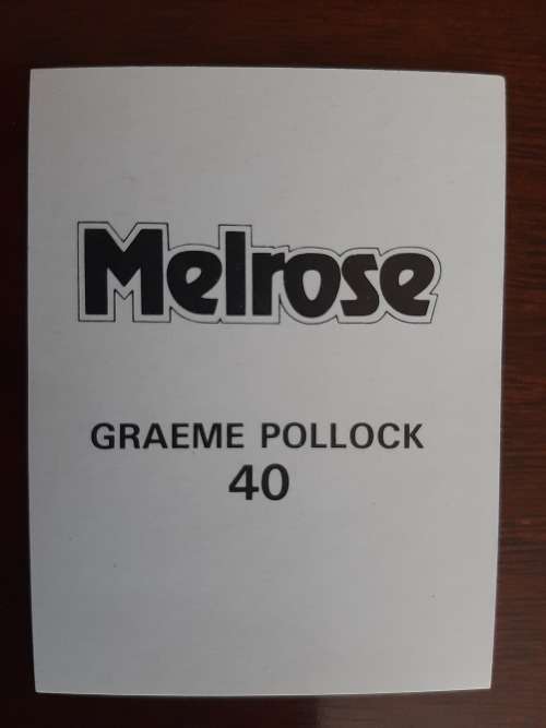 Melrose Sporting Heroes Card #40 - Graeme Pollock