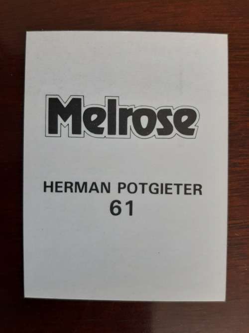 Melrose Sporting Heroes Card #61 - Herman Potgeiter