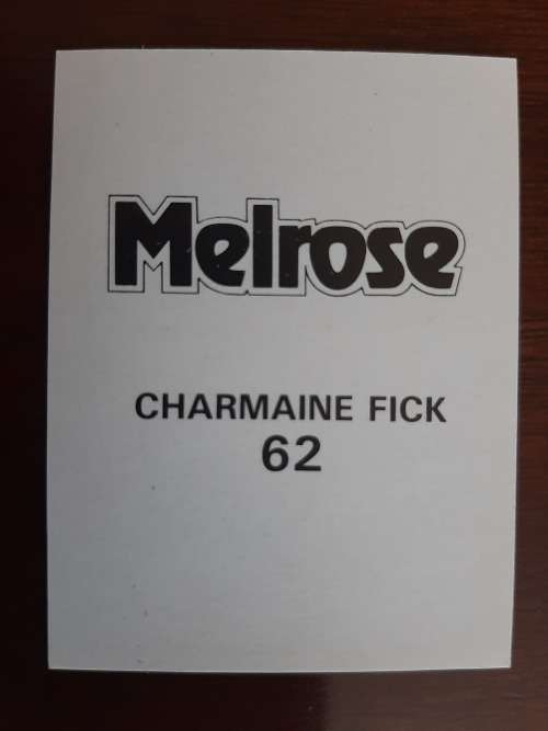 Melrose Sporting Heroes Card #62 - Charmaine Fick