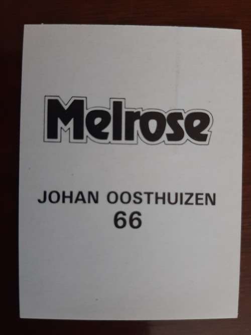 Melrose Sporting Heroes Card #66 - Johan Oosthuizen