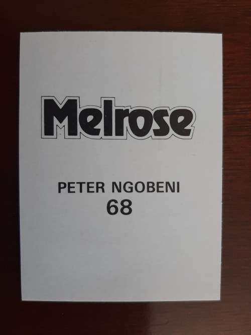 Melrose Sporting Heroes Card #68 - Peter Ngobeni