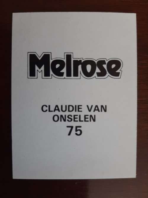 Melrose Sporting Heroes Card #75 - Claudie Van Onselen
