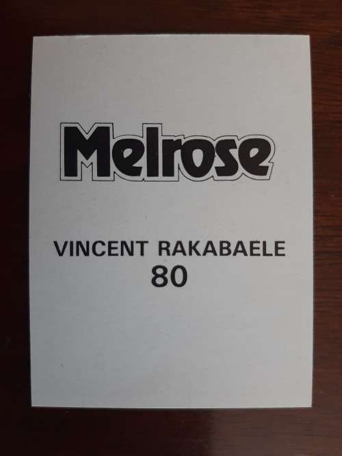 Melrose Sporting Heroes Card #80 - Vincent Rakabaele