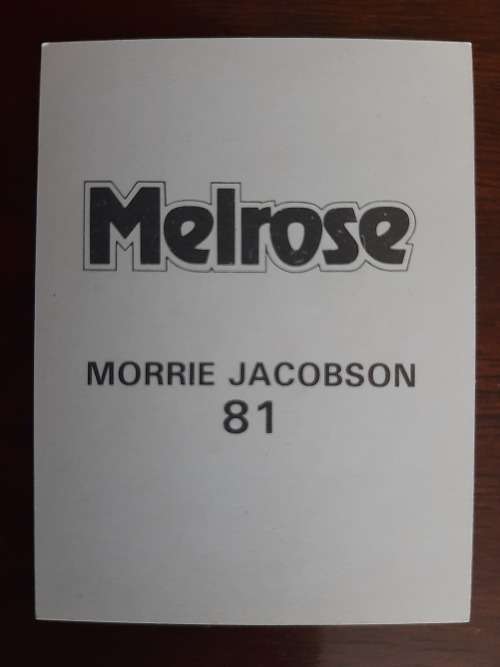 Melrose Sporting Heroes Card #81 - Morrie Jacobson
